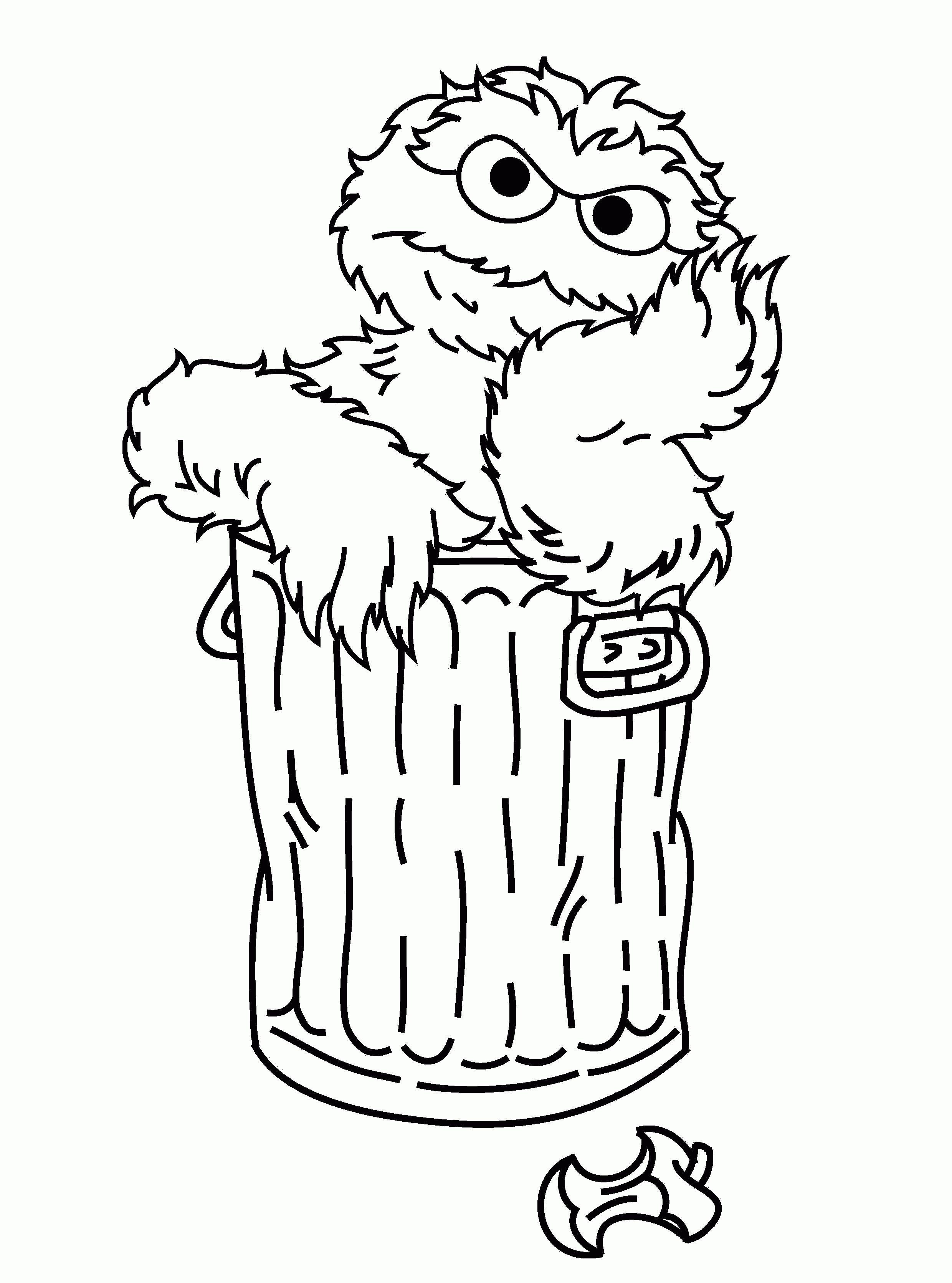 Oscar The Grouch Coloring Pages Coloring Home