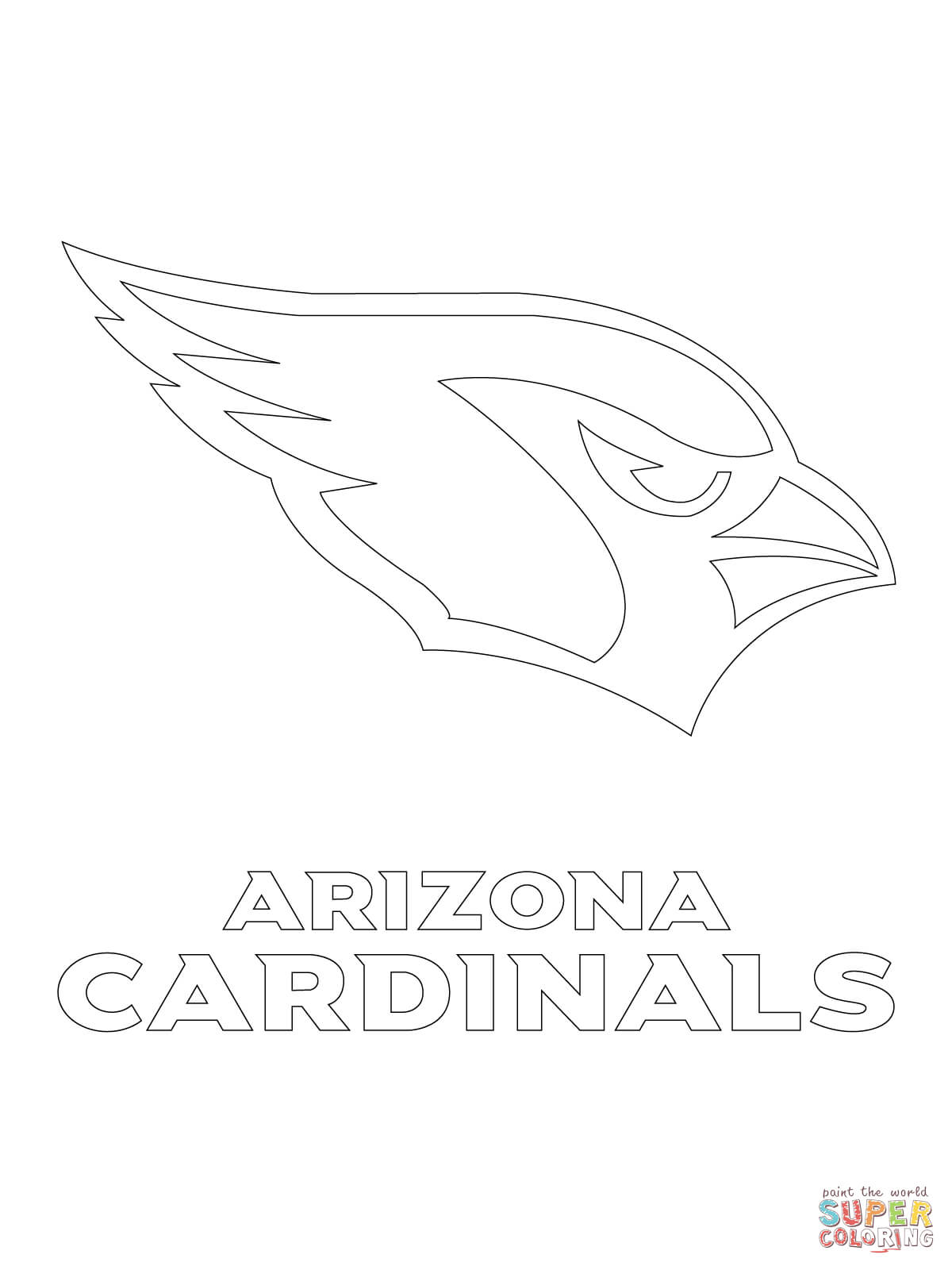 Arizona Cardinals Logo coloring page