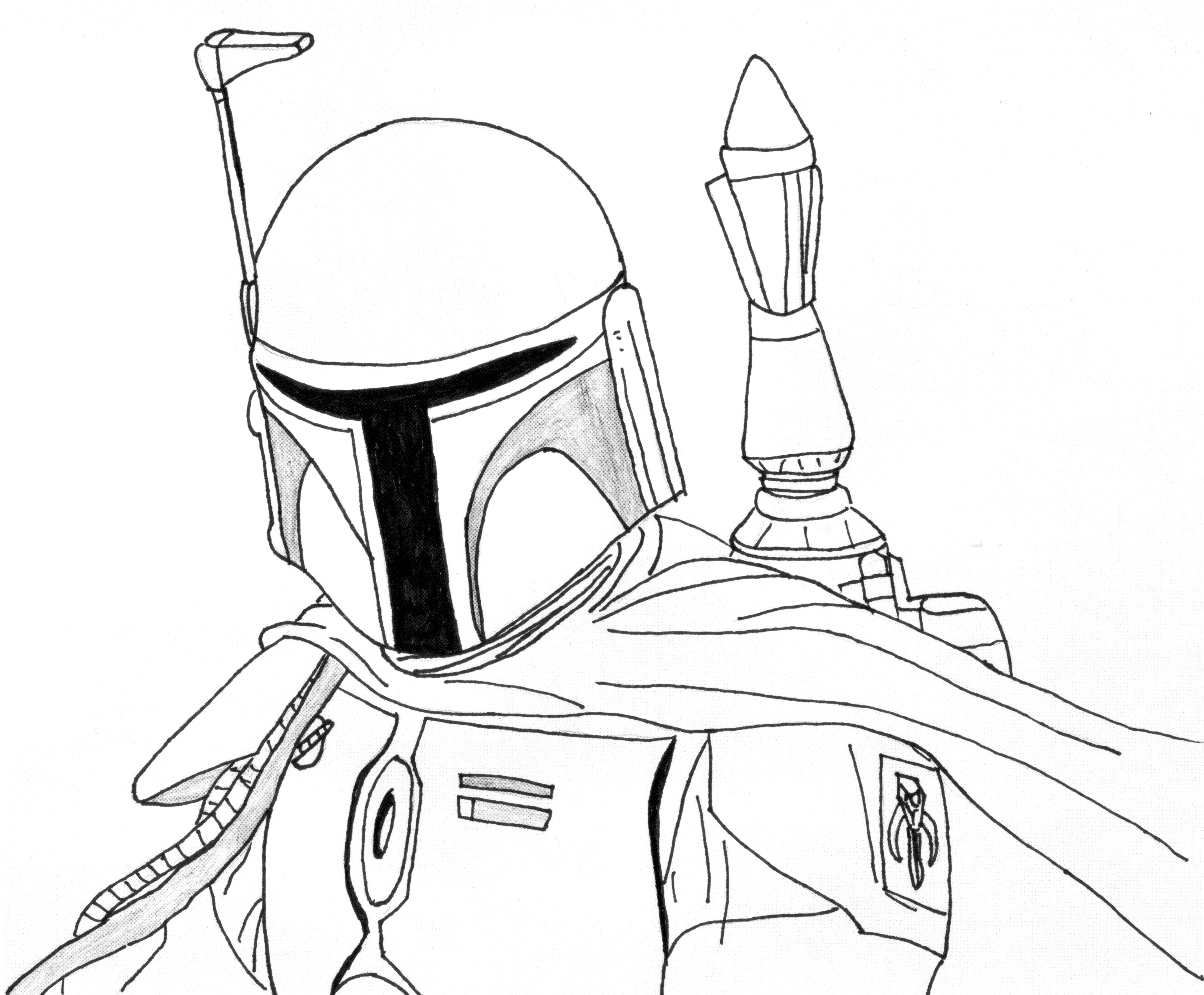 Star Wars Coloring Page Boba Fett - Coloring Home