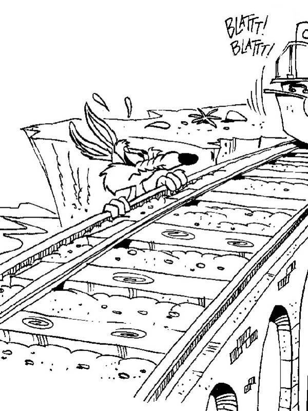 Roadrunner is Missing Wile E Coyote Coloring Pages | Batch Coloring
