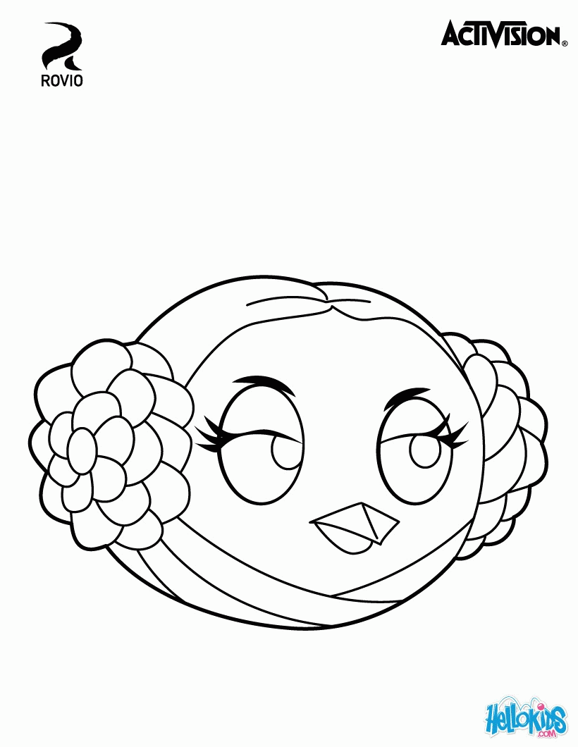 Angry Birds Stella Coloring Pages Home Star Wars Princess Leia