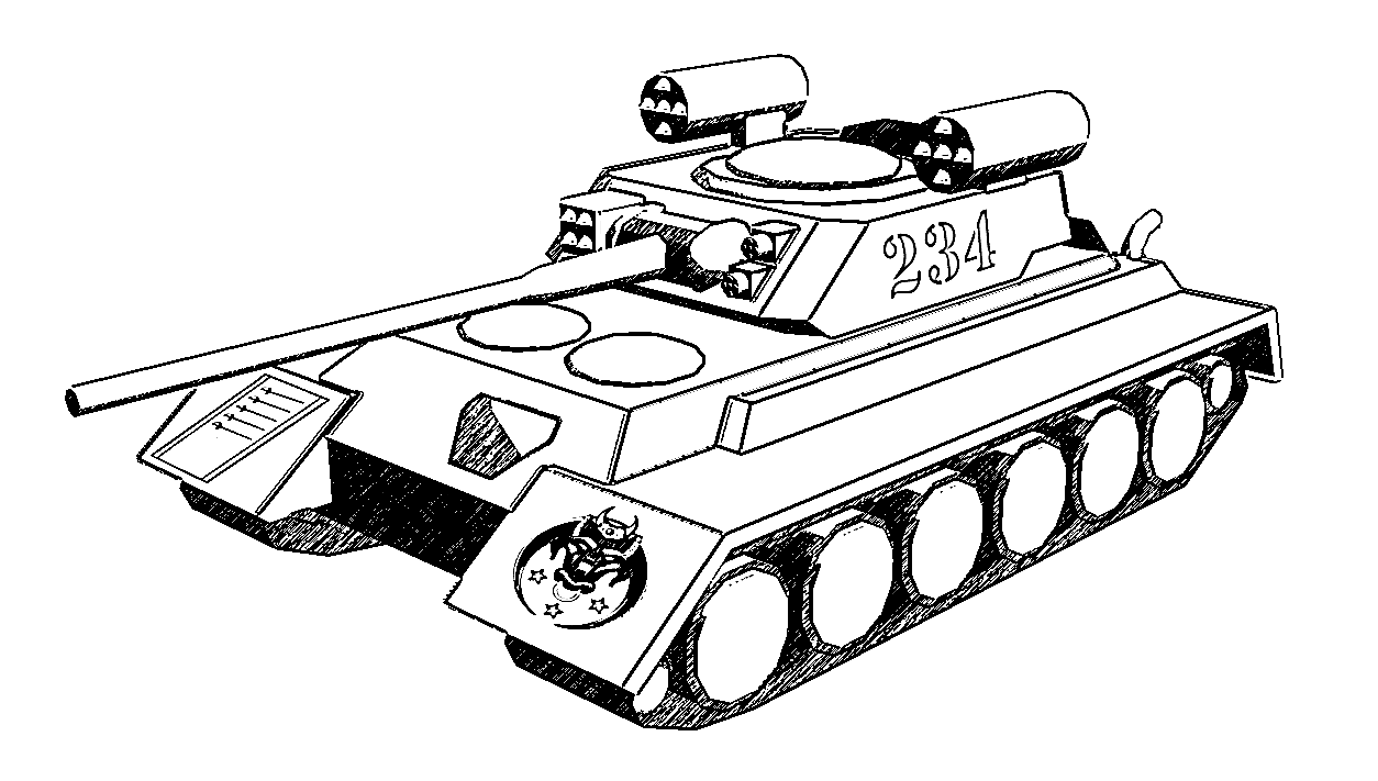 Tank - Coloring Pages for Kids and for Adults