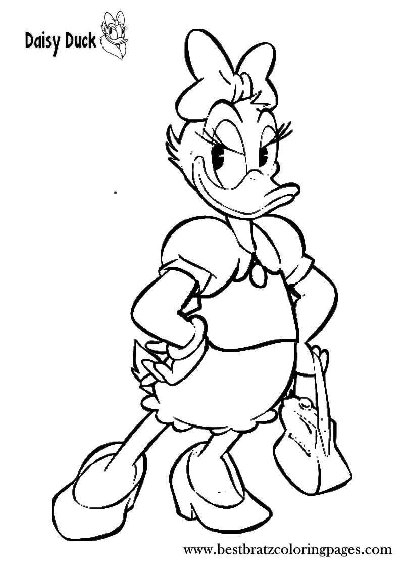 Coloring Pages Daisy Duck - Coloring Page