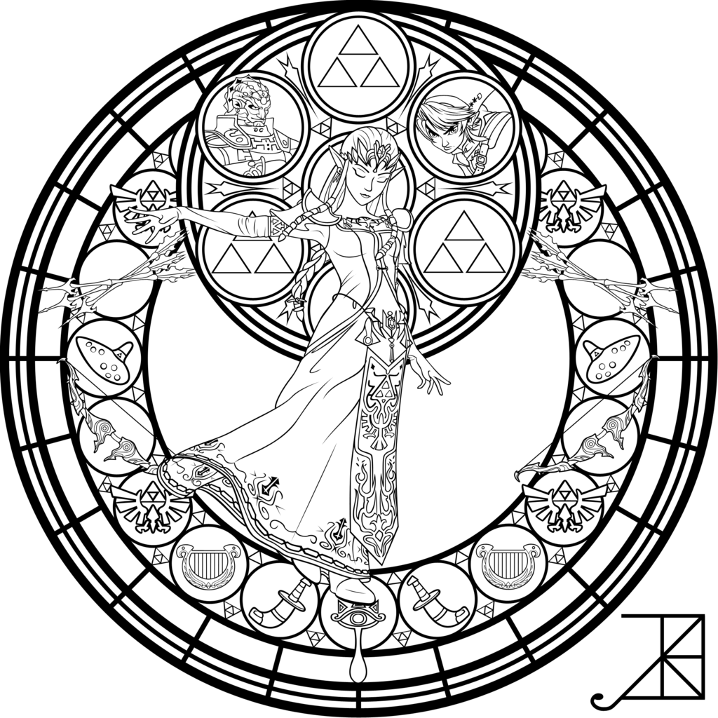 Medieval stained glass coloring pages download and print for free