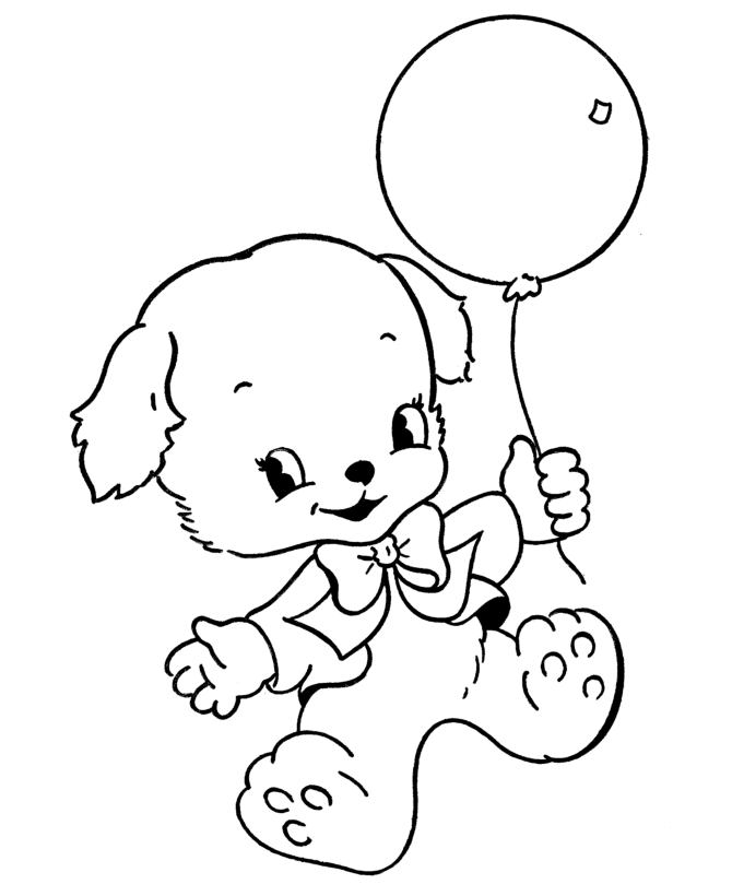 Teddy Bear Coloring Pages | Free Printable Balloon Bear Coloring ...