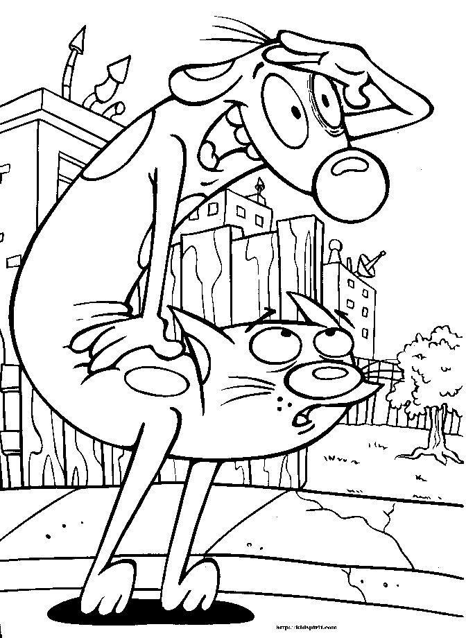 Kids-n-fun.com | 12 coloring pages of Catdog