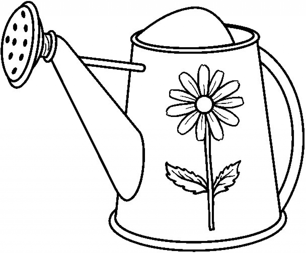 Watering Can Coloring Pages For Kids - ClipArt Best