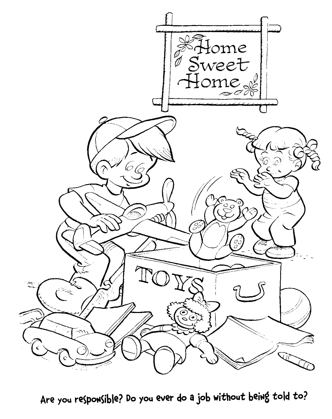 Being Responsible Page Coloring Pages