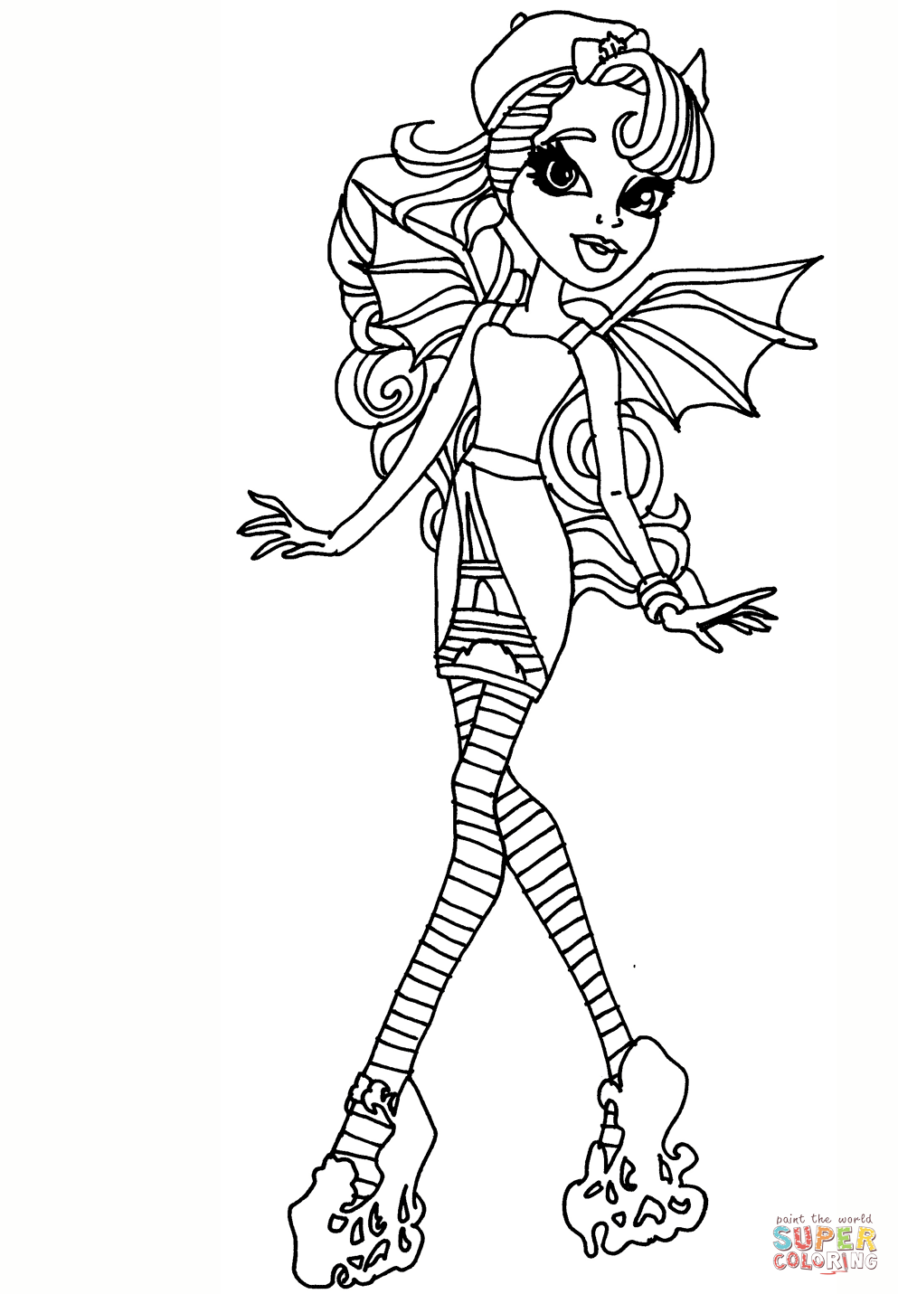 Monster High Rochelle Goyle coloring page | Free Printable ...