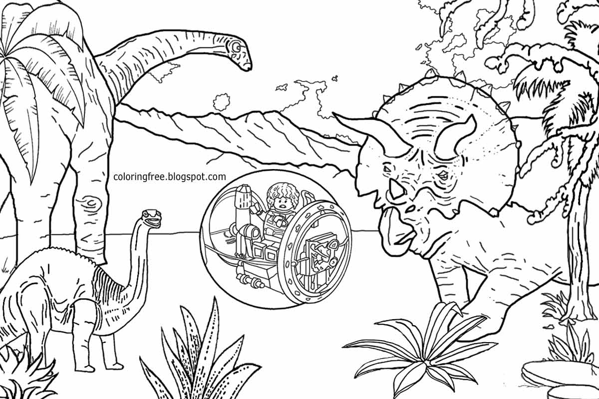 8 Pics Lego Jurassic World Coloring Pages Printable Dinosaurs