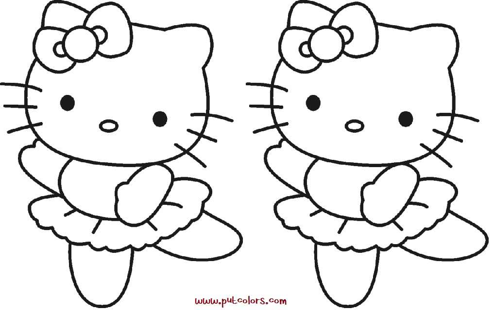 Kitty Ballerina Coloring Pages Home Page Ages Face