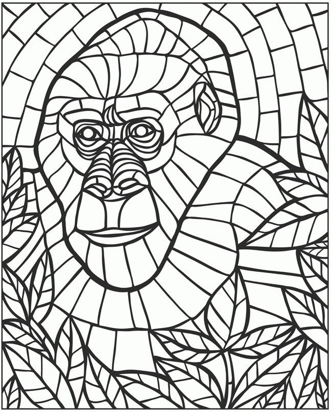 coloring mosaic patterns animals