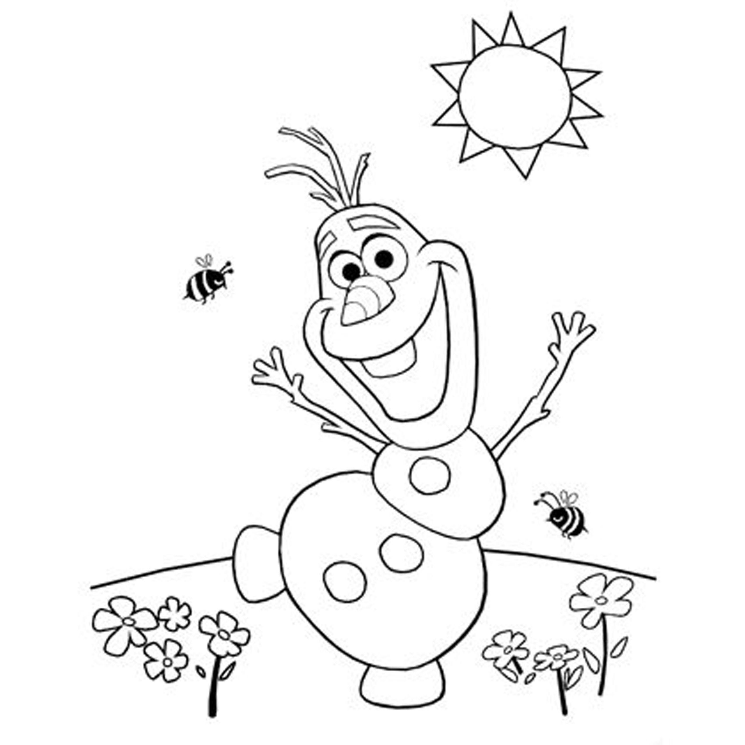 777 Simple Olaf Coloring Pages 