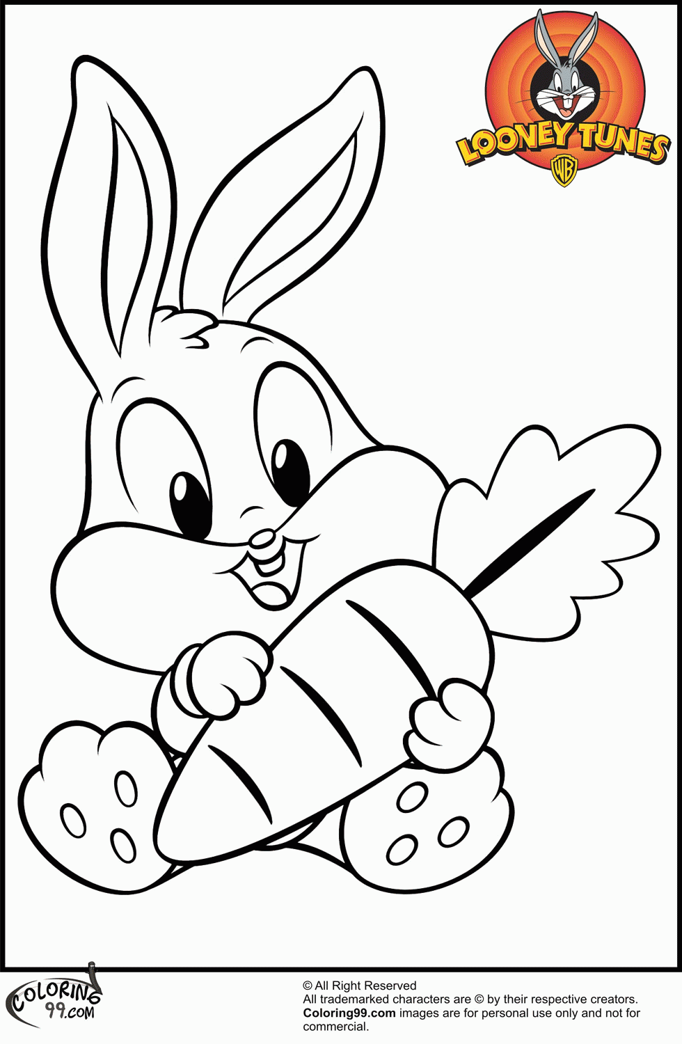 Cute Bunny Coloring Pictures | Coloring Online