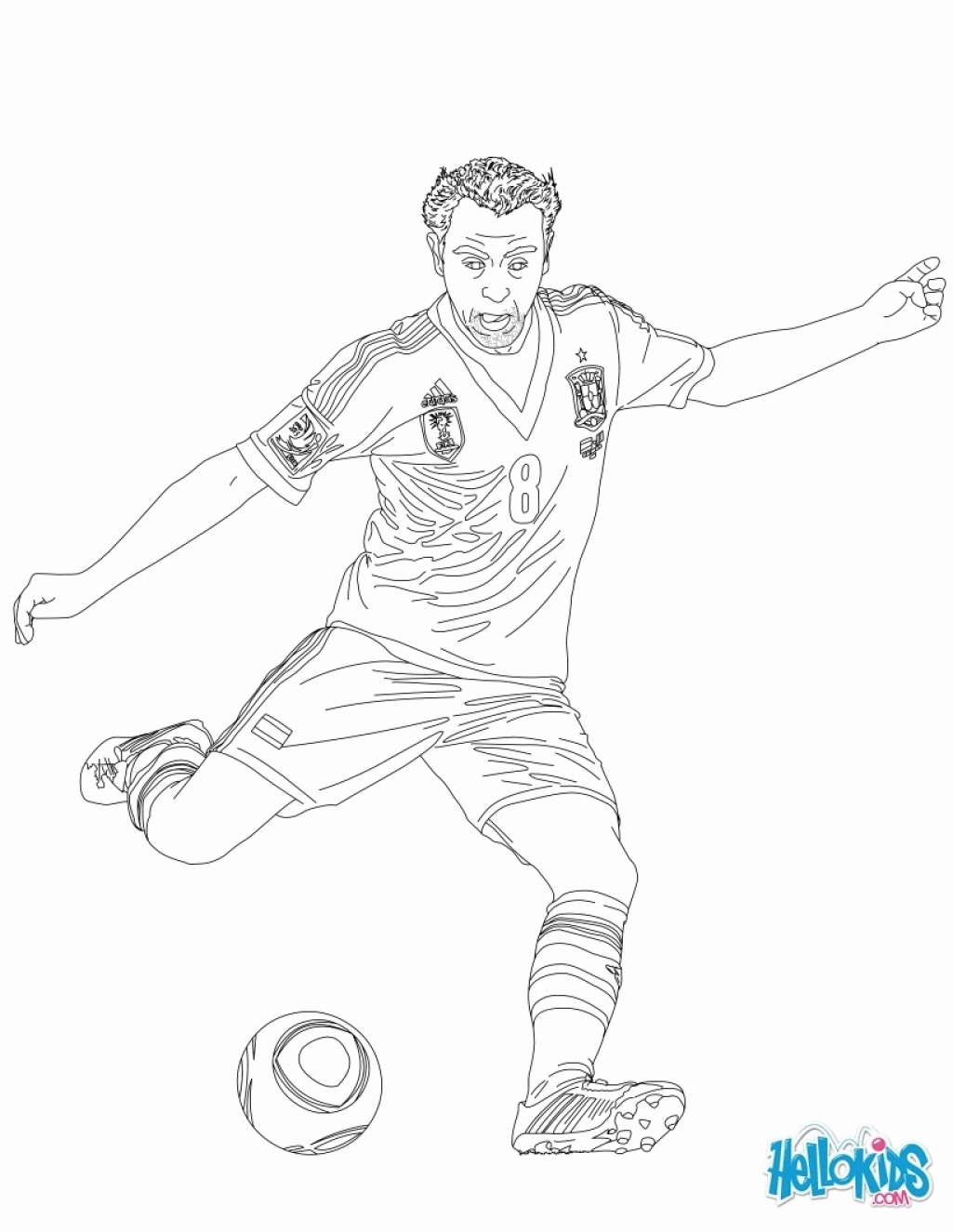 Soccer Players Coloring Pages Xavi Soccer Player Coloring Pages ...
