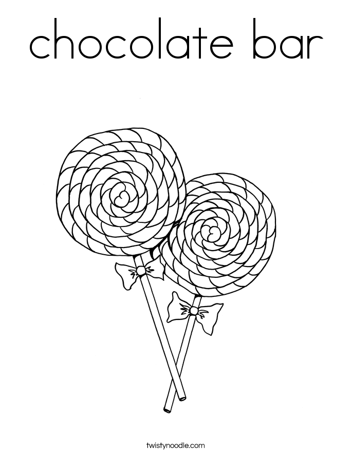 chocolate bar Coloring Page - Twisty Noodle
