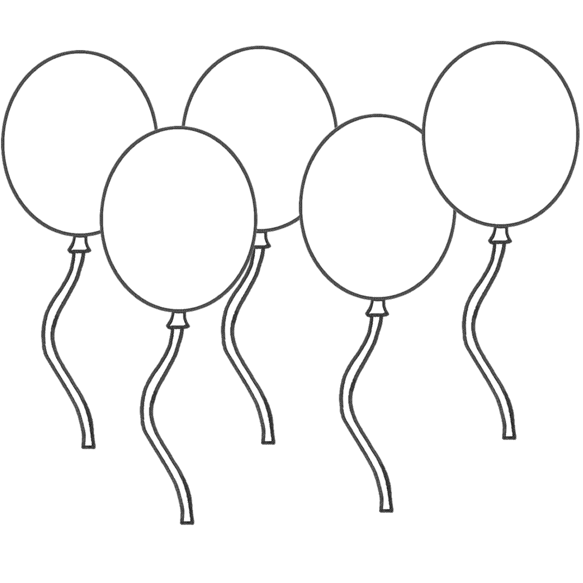 471 Simple Birthday Balloons Coloring Pages with Printable