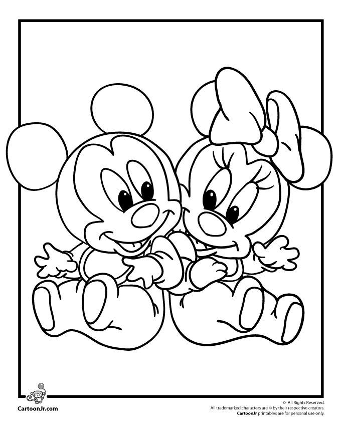 Baby Disney Cartoon Characters Coloring Pages - Coloring Pages For ...