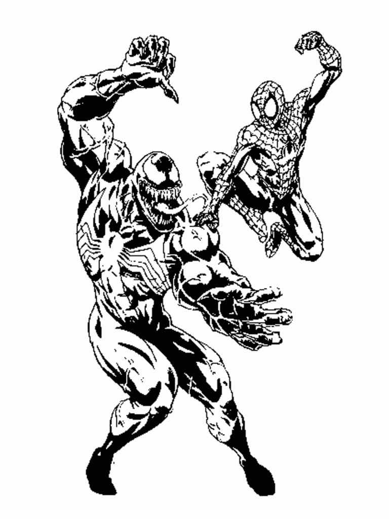 Coloring Pages Spiderman Vs Venom - Coloring