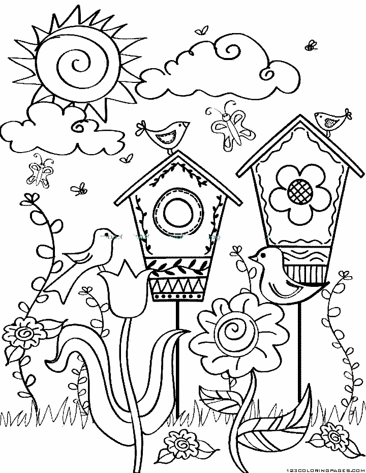 Spring Coloring Pages - Part 2 - Coloring Home