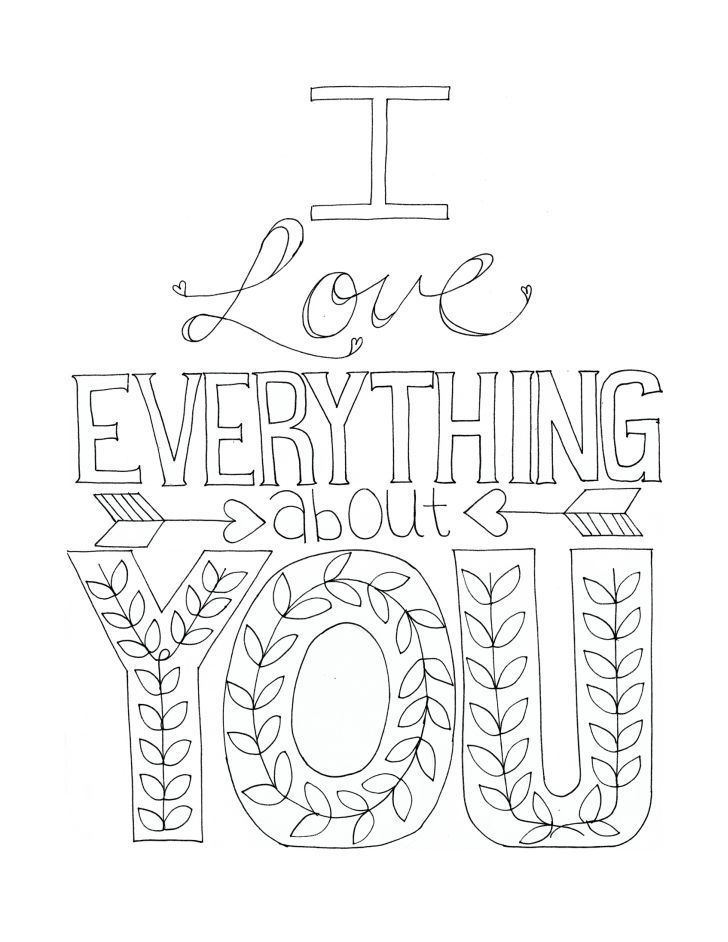 Adult I Love You Coloring Pages - Coloring Pages For All Ages