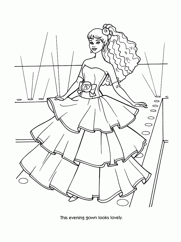 Barbie Fashion Colouring Pages - High Quality Coloring Pages