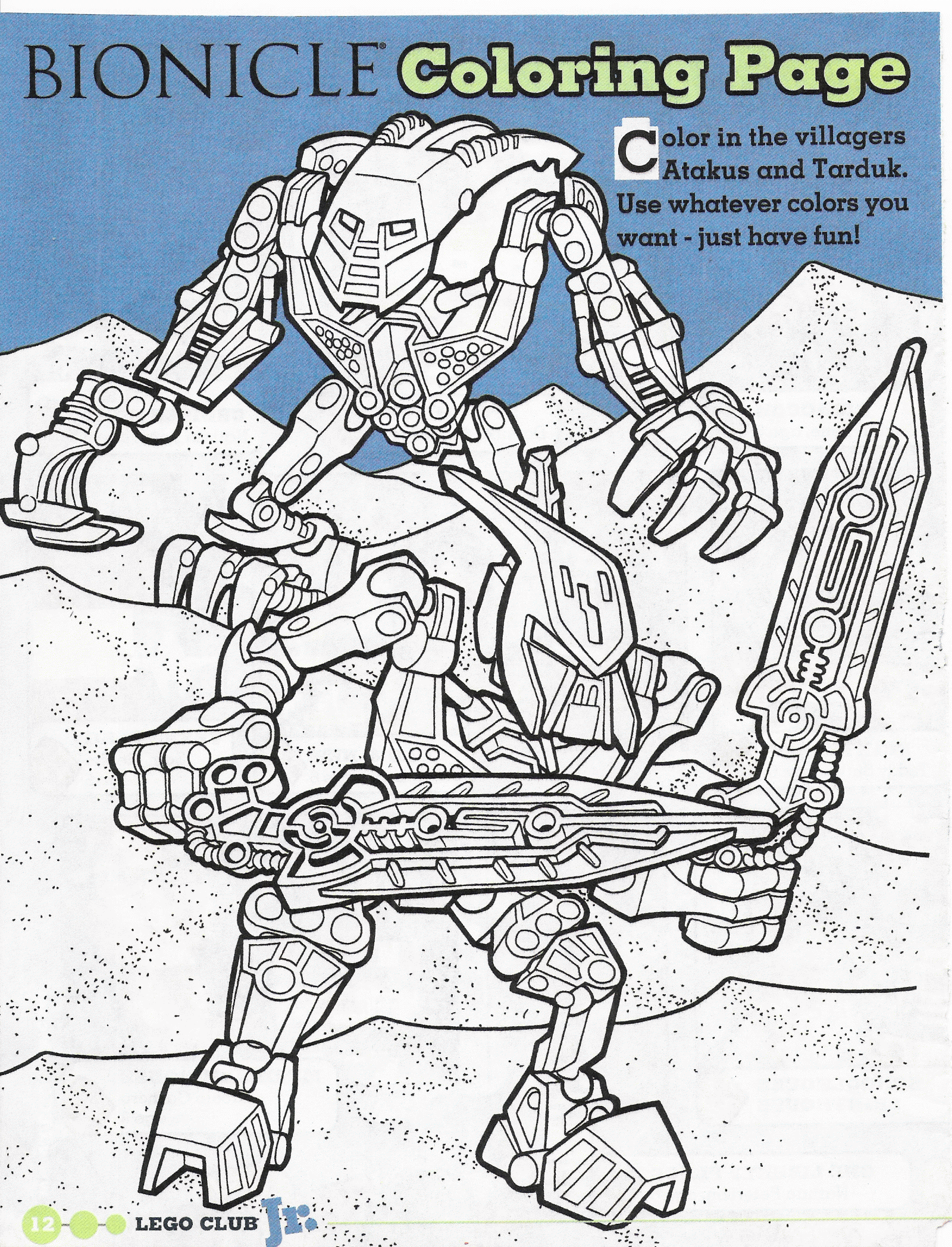 Bionicle Coloring - Coloring Pages for Kids and for Adults