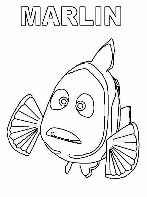 Marlin, Nemo's Father in Finding Nemo Coloring Page - Free ...