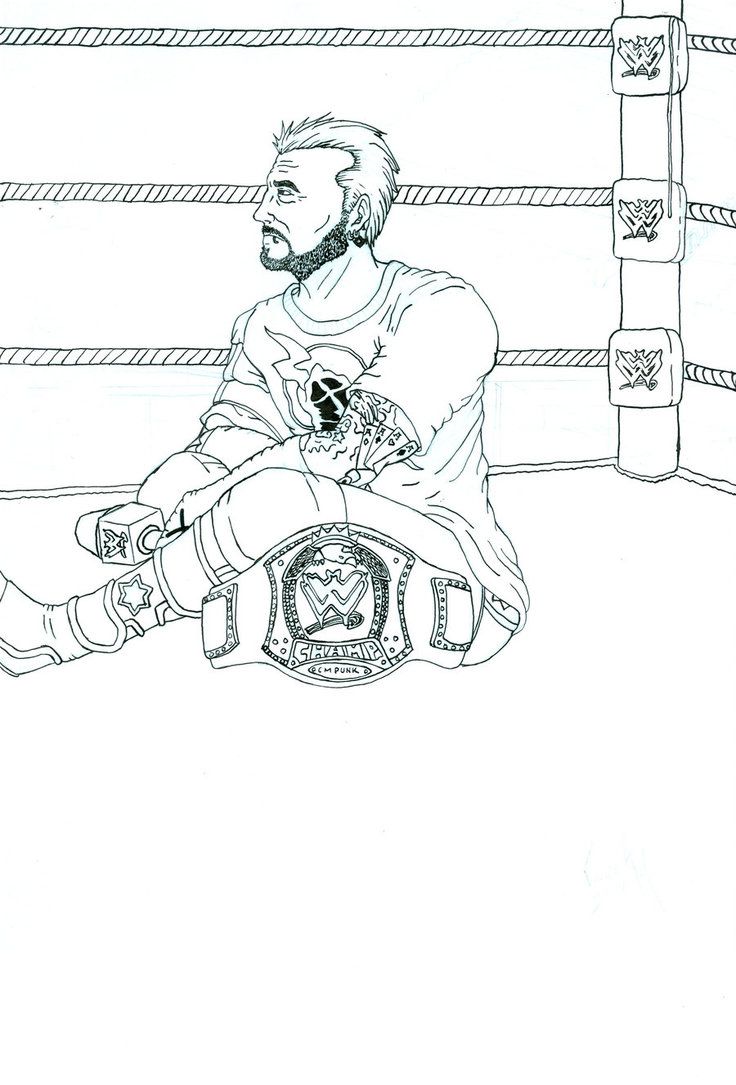 Cm Punk - Coloring Pages for Kids and for Adults