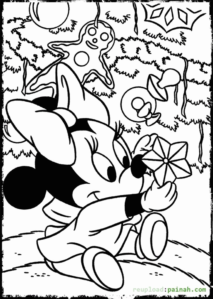 Mickey And Minnie Christmas Coloring Pages - Coloring Home