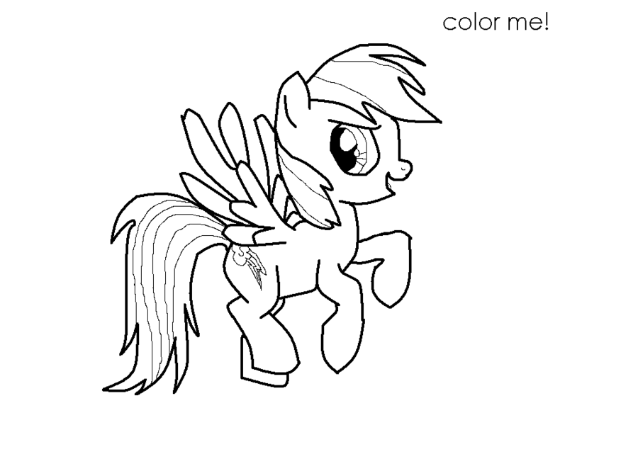 rainbow dash coloring pages for kids - photo #24