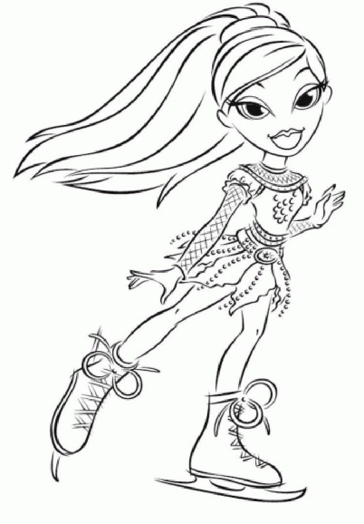Bratz Christmas Coloring Page - Coloring Pages For All Ages