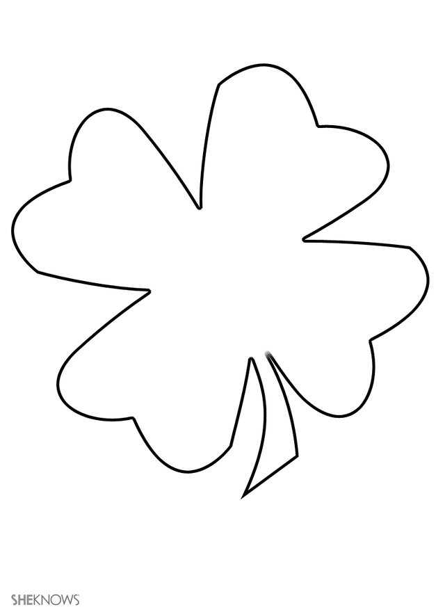 Four leaf clover - Free Printable Coloring Pages