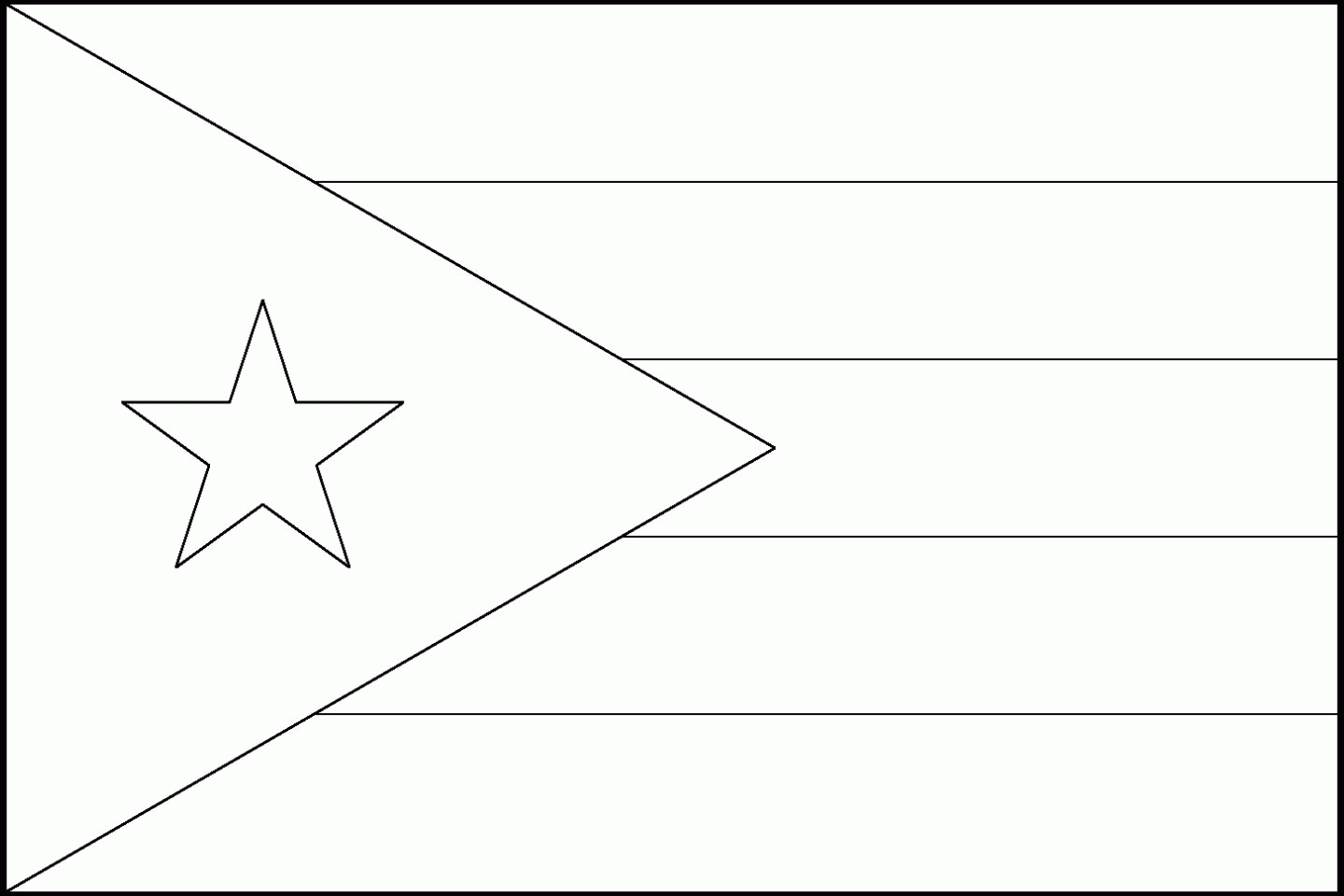 Puerto Rico Flag Coloring Page Home