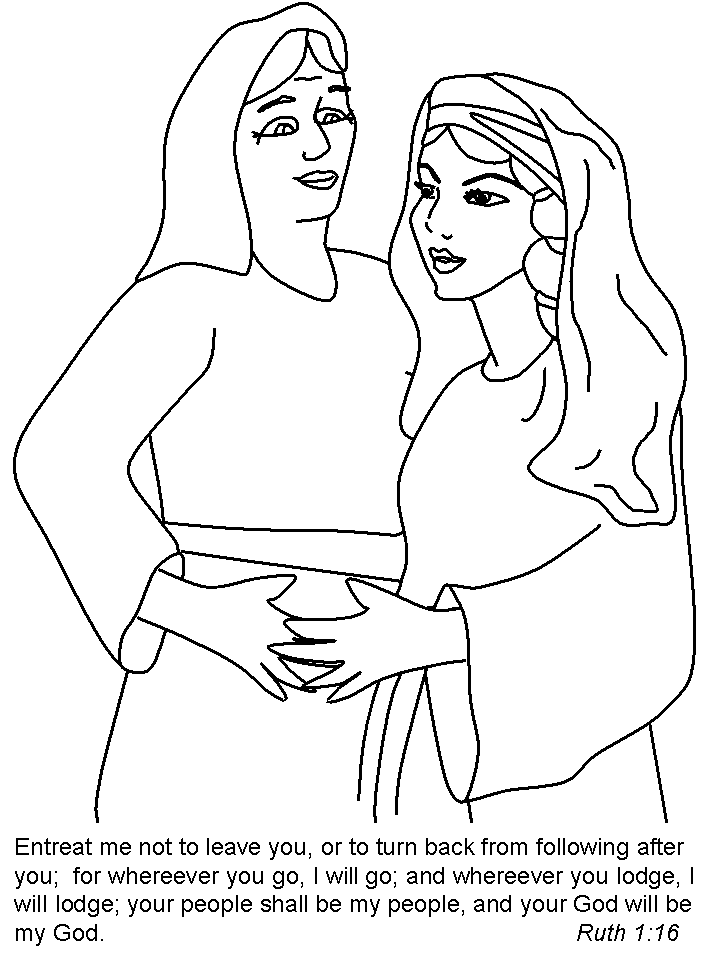 Ruth and Naomi Coloring Page