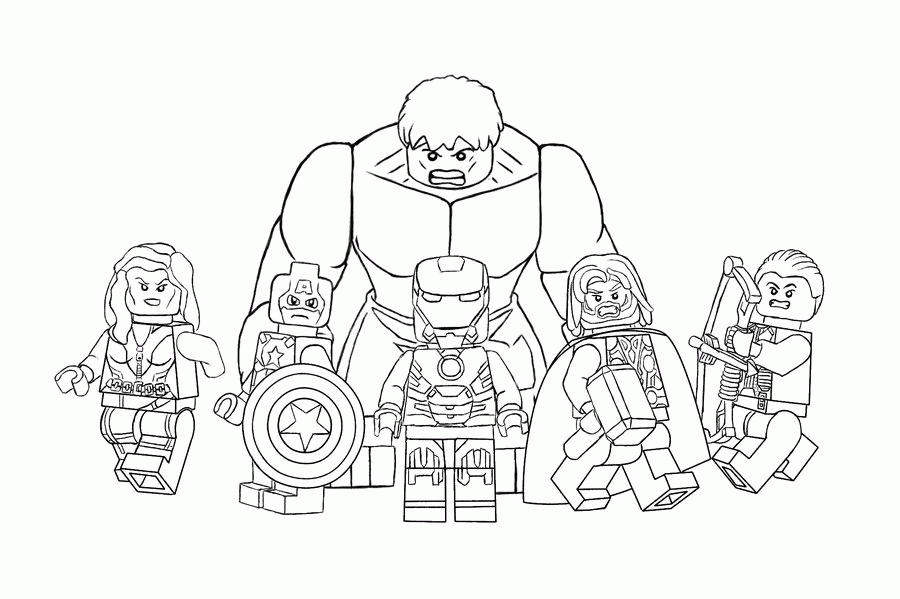 Avengers Lego Coloring Pages Coloring Home