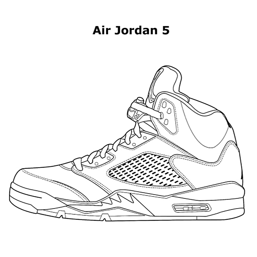 Coloring Pages : Jordan Sneakers Coloring Pages At ...