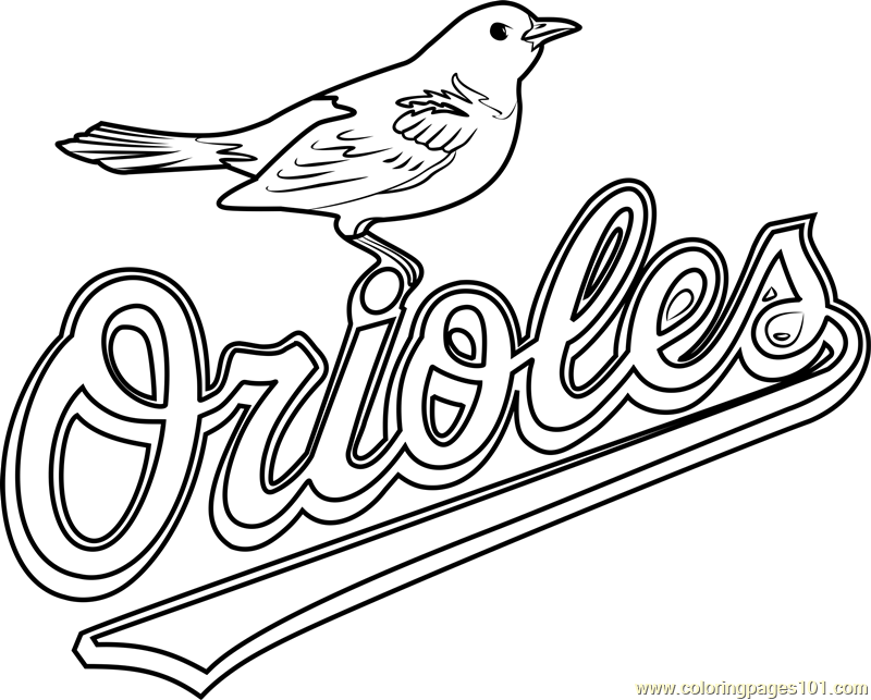 Baltimore Orioles Logo Coloring Page for Kids - Free MLB Printable Coloring  Pages Online for Kids - ColoringPages101.com | Coloring Pages for Kids