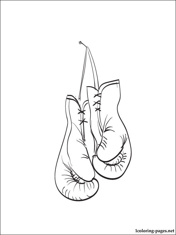 Boxing gloves coloring page | Coloring pages