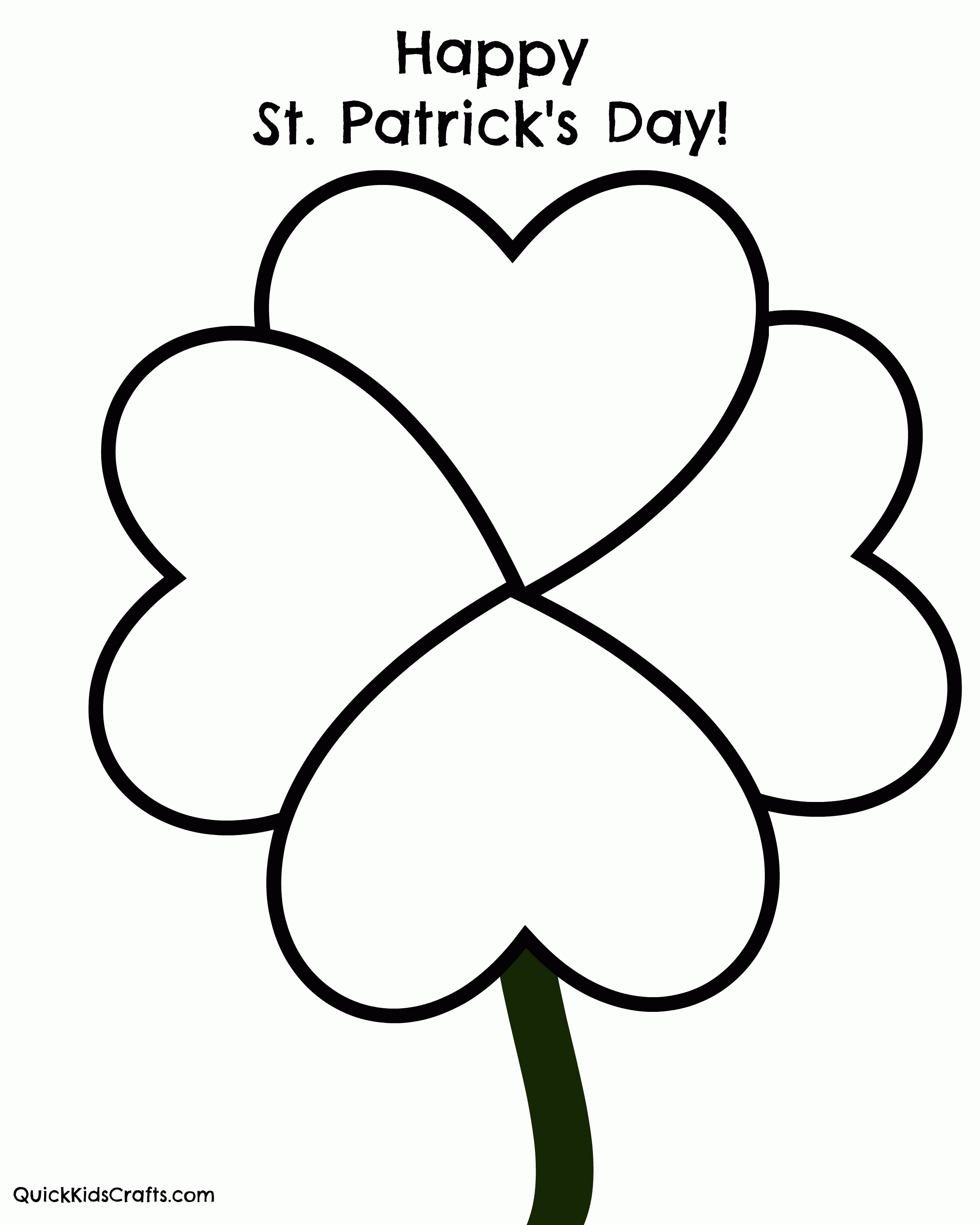 St Patrick Day Shamrock Coloring Pages Coloring Home