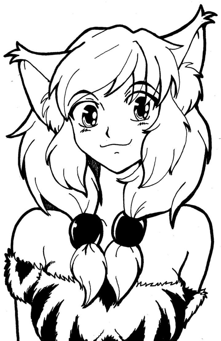 14 Pics Of Cute Anime Cat Girls Coloring Pages   Cute Anime Chibi ...