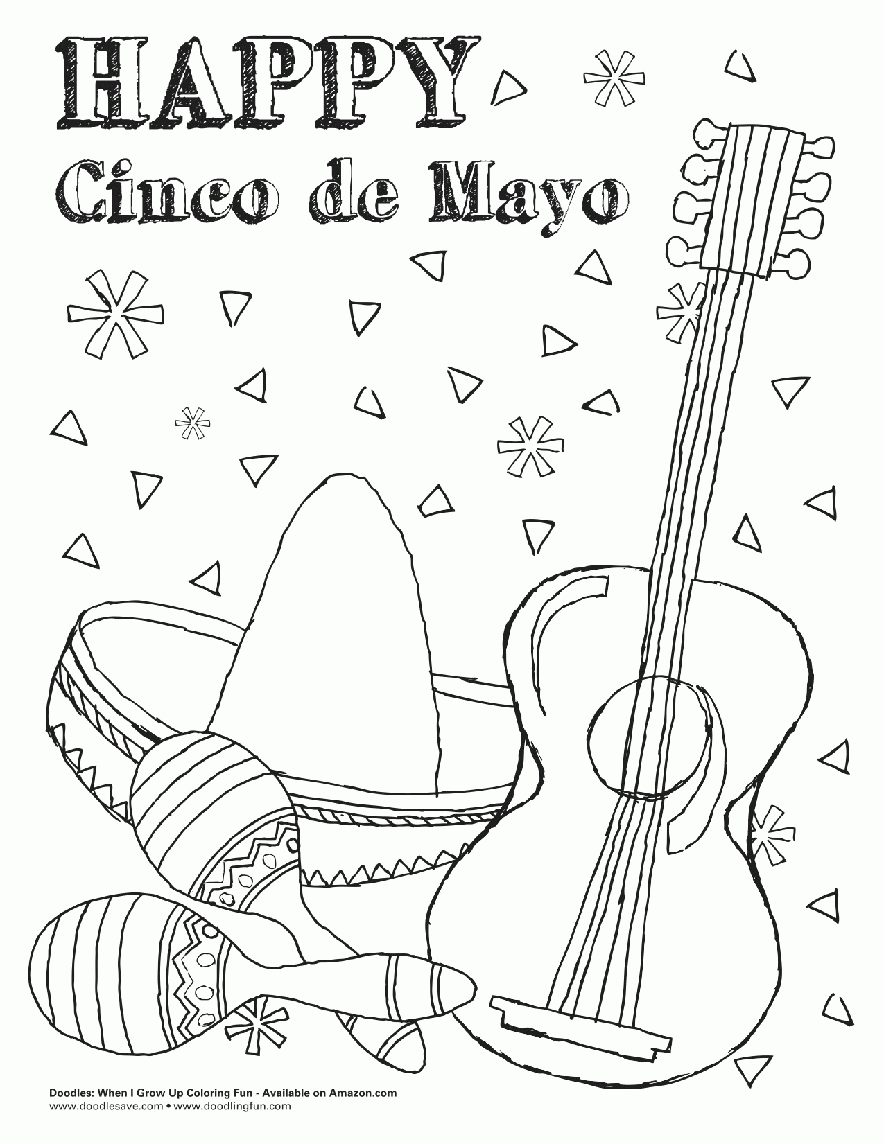 Coloring Pages For Cinco De Mayo Free Coloring Home