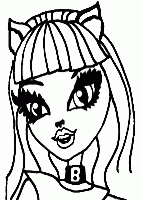 Coloring Catty Noir3 Monster High Coloring Pages
