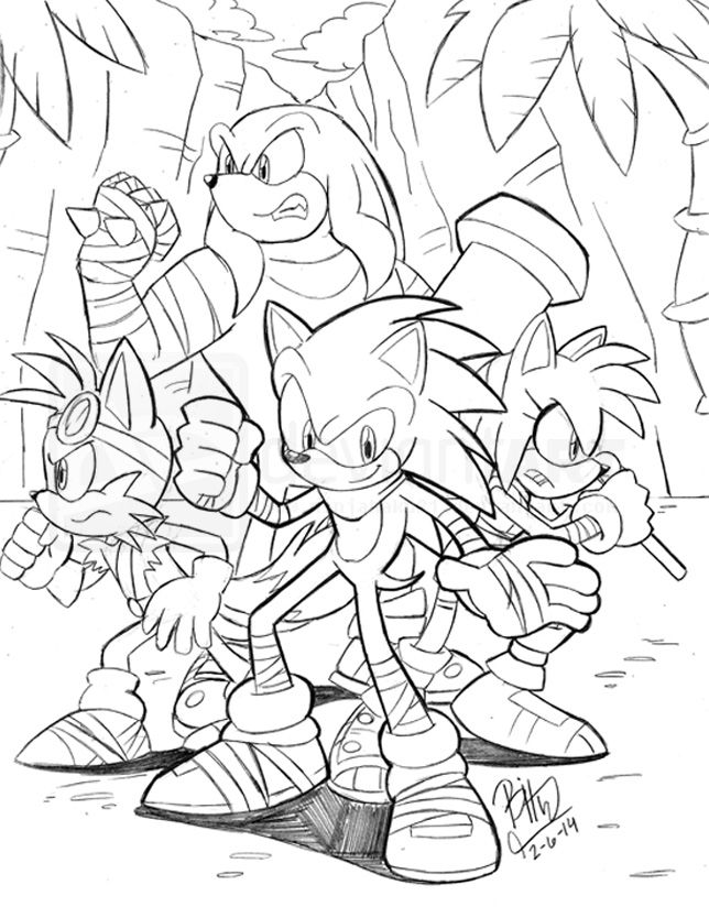 New Sonic Boom Coloring Pages with simple drawing