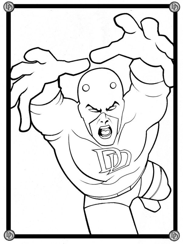 daredevil coloring pages for kids - photo #27