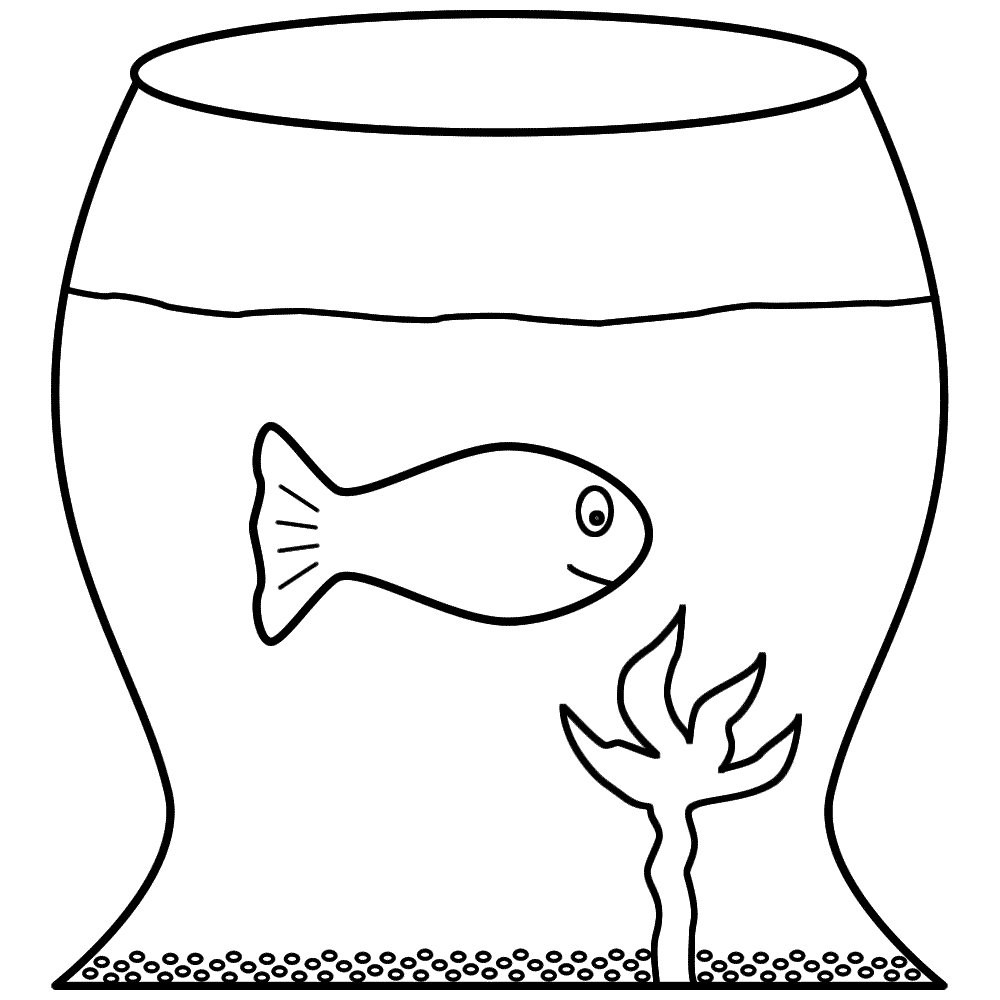images of fish bowls coloring pages - photo #22