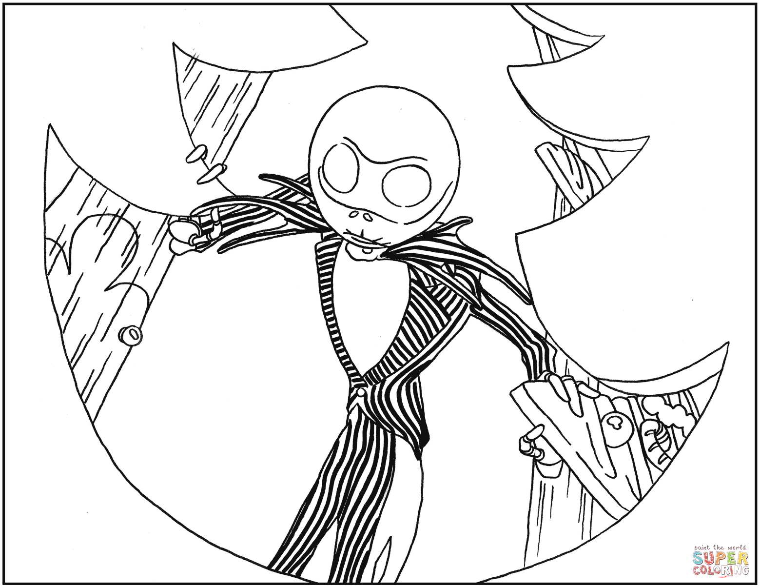 Jack Skellington from Nightmare Before Christmas coloring page ...