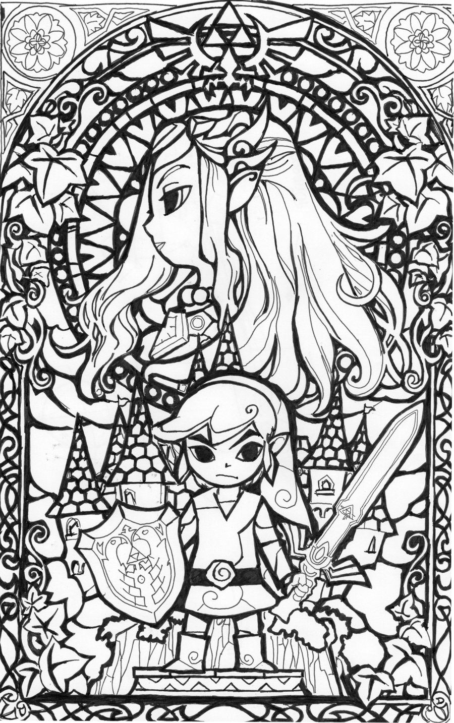 The Legend Of Zelda Coloring Pages - Coloring Home