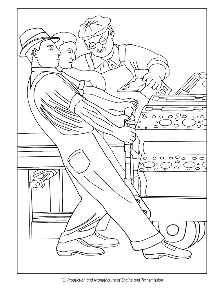 Diego Rivera: The Detroit Industry Murals Coloring Page