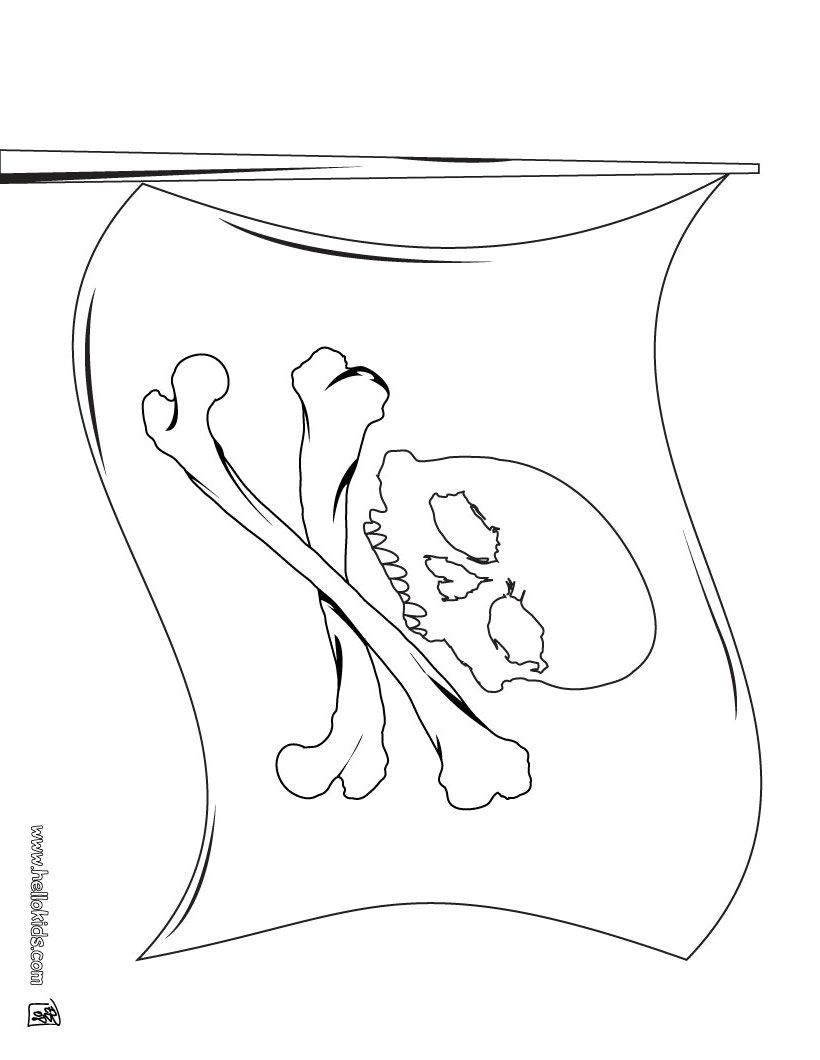 PIRATE coloring pages - Pirate flag